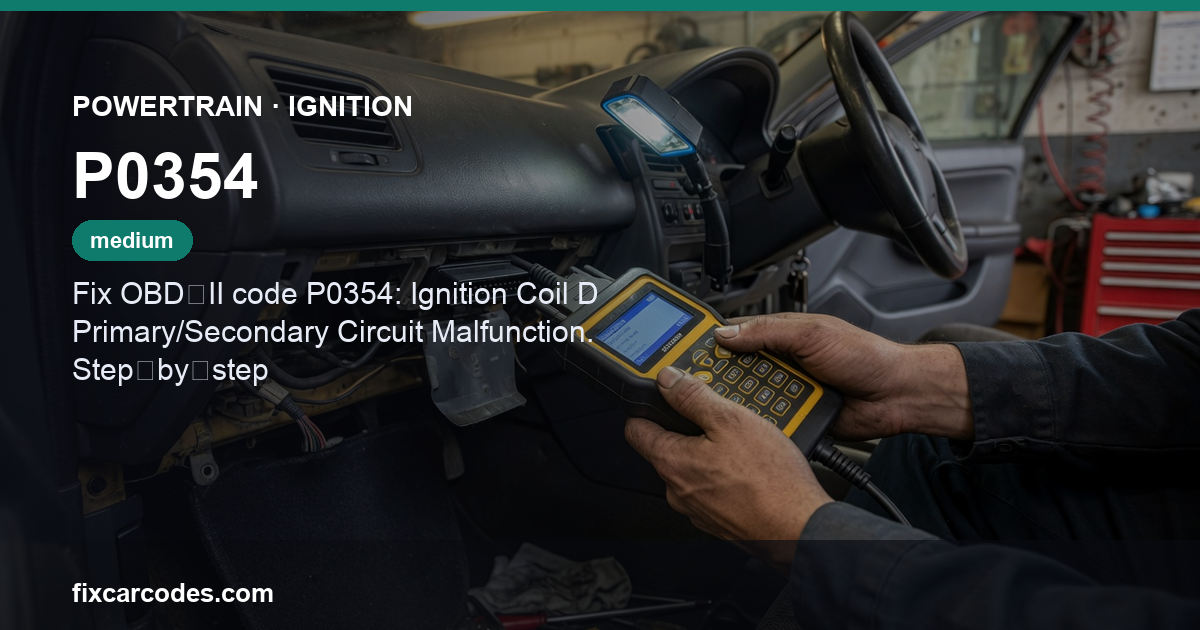 P0354 — Powertrain Ignition diagnostic guide