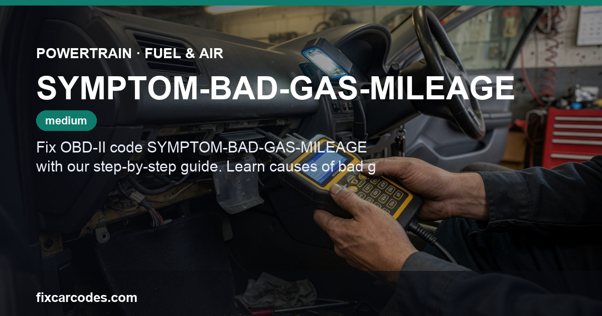 SYMPTOM-BAD-GAS-MILEAGE — Powertrain Fuel & Air diagnostic guide