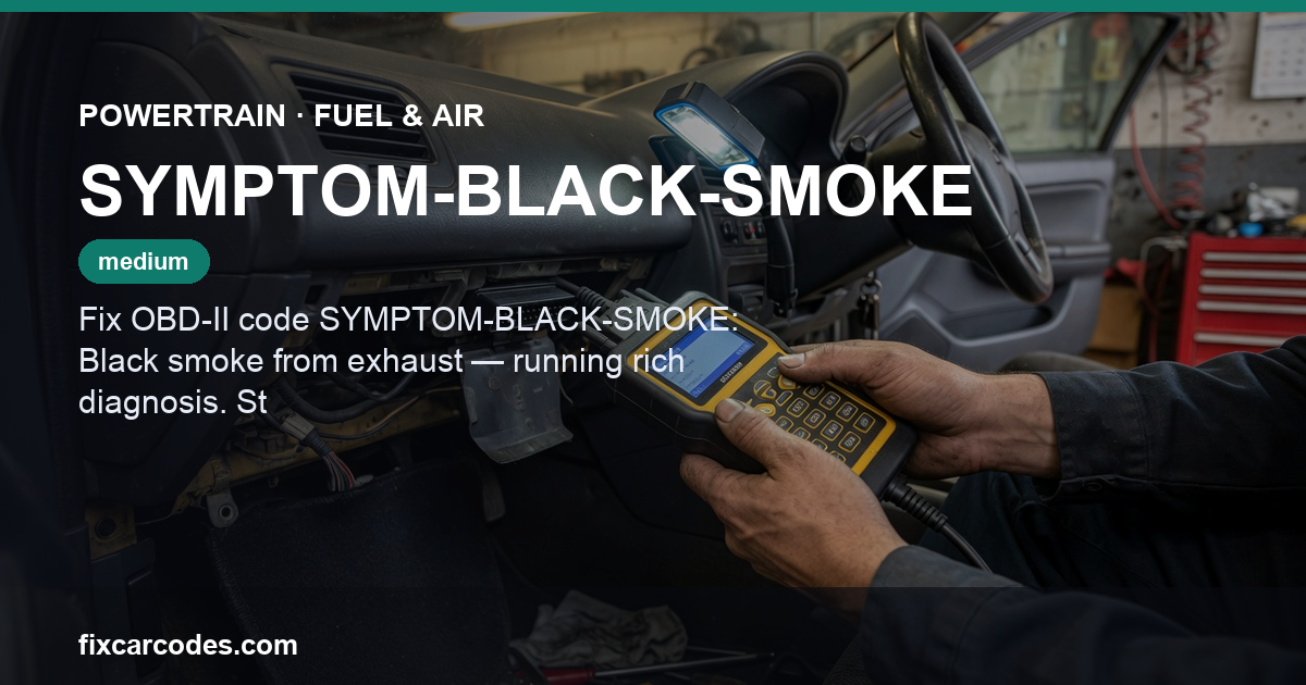 SYMPTOM-BLACK-SMOKE — Powertrain Fuel & Air diagnostic guide