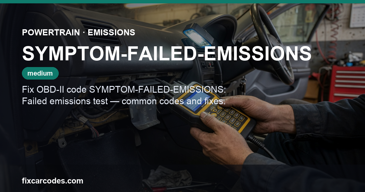 SYMPTOM-FAILED-EMISSIONS — Powertrain Emissions diagnostic guide
