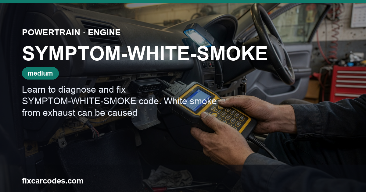 SYMPTOM-WHITE-SMOKE — Powertrain Engine diagnostic guide