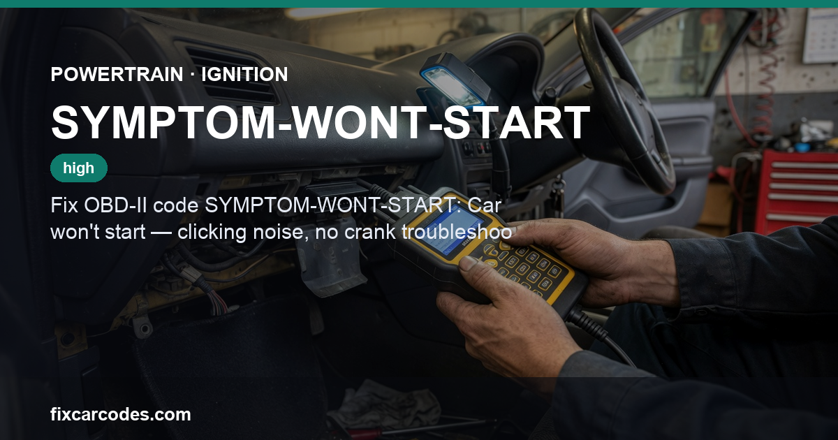 SYMPTOM-WONT-START — Powertrain Ignition diagnostic guide